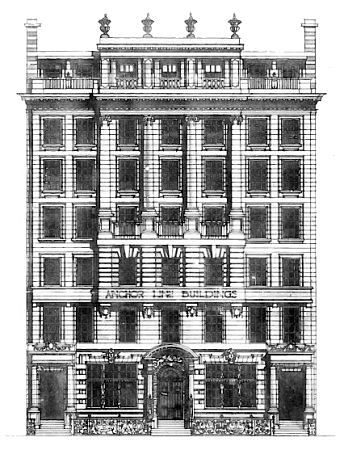 Elevation by James Miller of Anchor Line Building, Glasgow