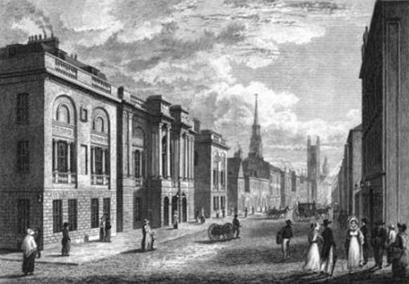 Engraving of Assembly Rooms, Ingram Street, Glasgow