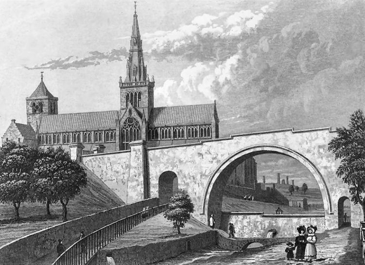 Walkways beneath the Bridge of Sighs at Molendinar Burn 