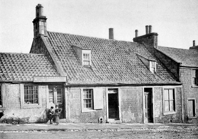 Photograph of Carnegie's birthplace, Dunfermline, c.1900