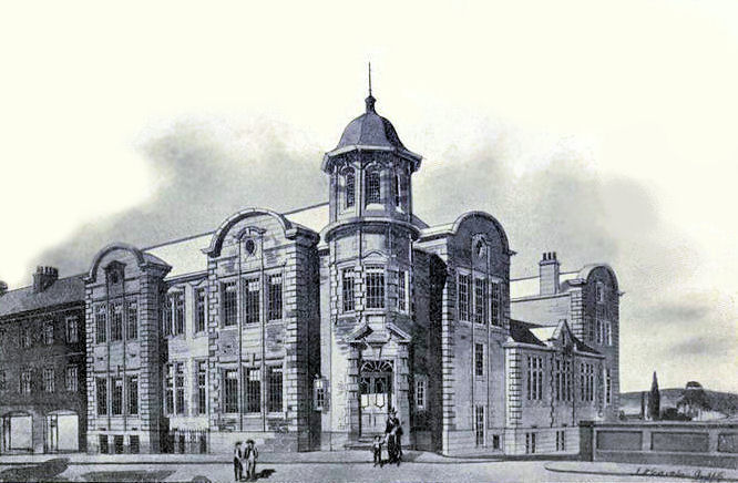 Exhibition drawing of Hawick Library, 1902