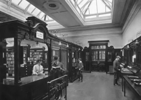Issue counter at Parkhead Library