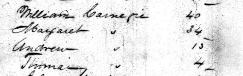 Carnegie family arriving at New York City, 1848