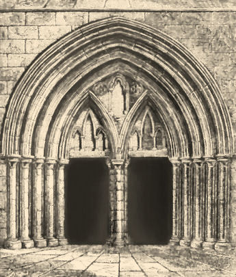 Grand western doorway of Glasgow Cathedral