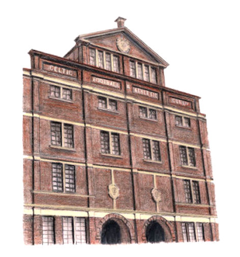 Drawing of fa�ade of Celtic Park, Parkhead, Glasgow, designed by Archibald Leitch