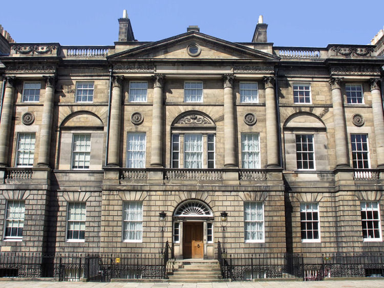 Fa�ade of Robert Adam designed building in Charlotte Square, Edinburgh
