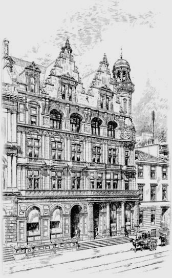 Exhibition drawing of Evening Citizen Offices, 1893