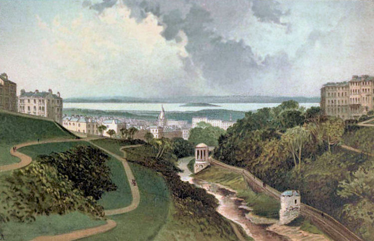 View of Edinburgh and Water of Leith from Dean Bridge