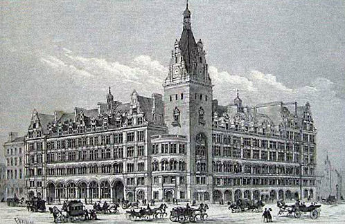 Engraving of Central Station, Glasgow