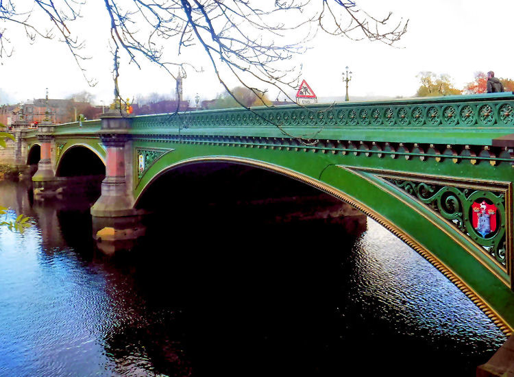 View of refurbished Albert Bridge looking from Gorbals towards Saltmarket