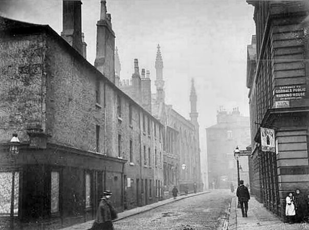 Bedford Lane at corner with Main Street, Gorbals