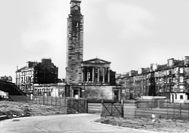 Old tenements on site of Hutchesontown 'Area E' in 1968, a few years after fire at Caledonia Road Church