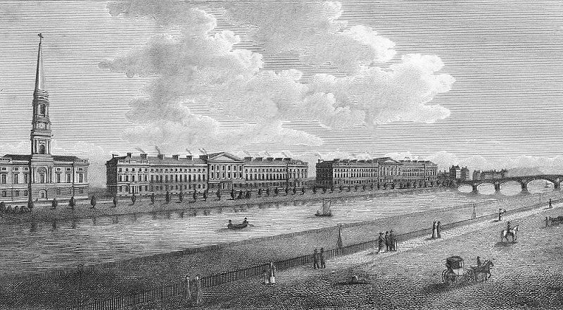 Engraving showing Carlton Place