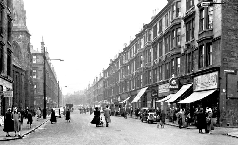 View of Cumberland Street, Gorbals before the development of Hutchesontown 'Area C'