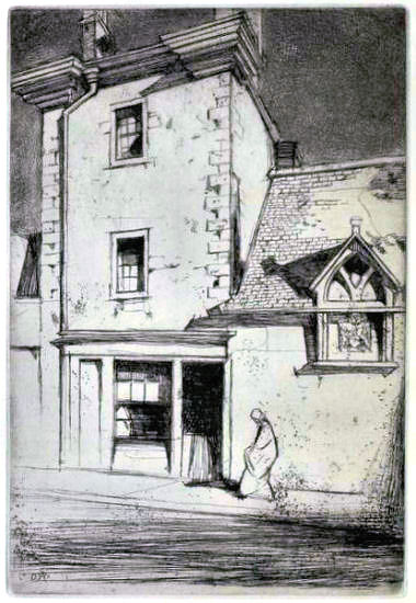 Pencil sketch of Elphinstone's Tower