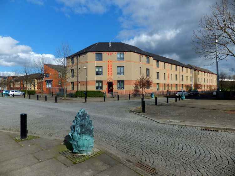 Refurbished 1930's tenement block in Gorbals