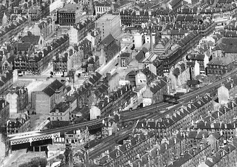 Aerial view of Laurieston in the 1960's