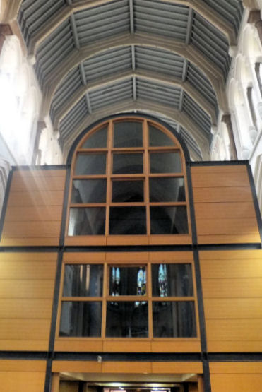 New build entrance and offices at St Francis Church, Gorbals