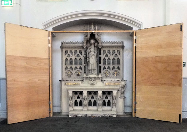 Side altar at St Francis Church, Gorbals, dedicated to St Patrick