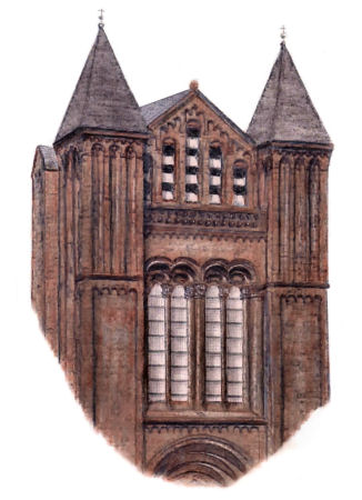 Drawing of St Ninian's Wynd Church, Gorbals, by Gerald Blaikie