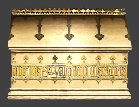 Casket containing relics of St Valentine at Blessed John Duns Scotus Church, Gorbals 