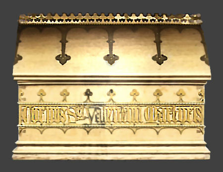 Casket containing relics of St Valentine at Blessed John Duns Scotus Church, Gorbals 