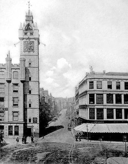 View of High Street from Tolbooth at Glasgow Cross