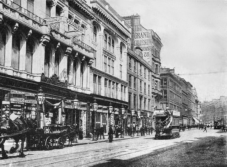 Entrance to central portion of Colosseum Warehouse in Jamaica Street, Glasgow, at the turn of the century