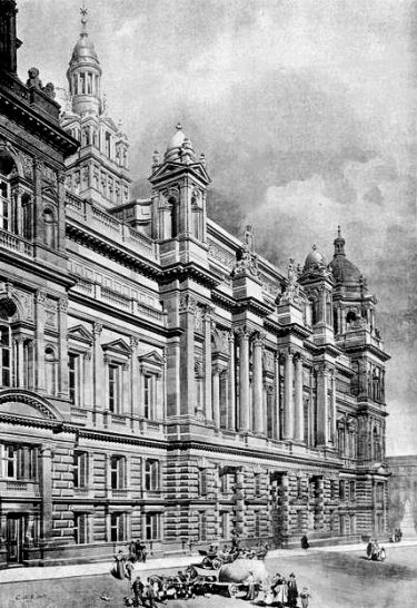 Rear of Glasgow City Chambers, John Street, 1901