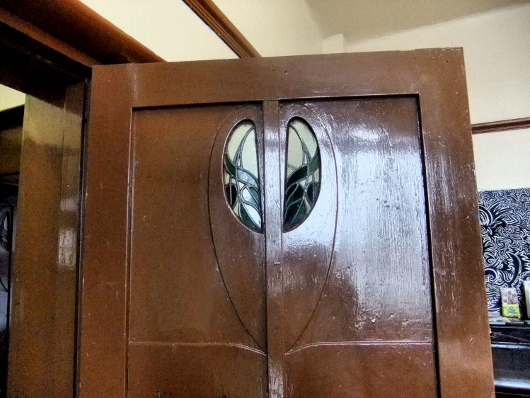 Detailing on door at Committee Room of Ruchill Church Hall