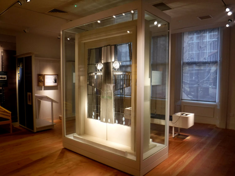 Doors from Salon de Luxe exhibited at Visitor Centre at Willow Tea Rooms, 2018