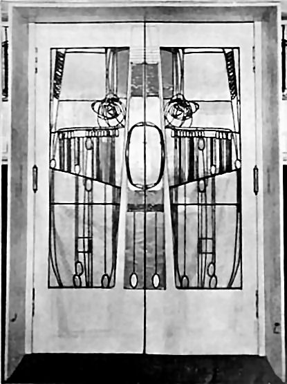 Door leading into Salon de Luxe, Willow Tea Rooms, 1905