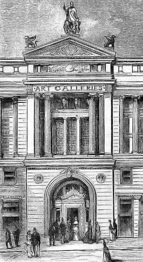  Engraving of Glasgow Institute of the Fine Arts, Sauchiehall Street
