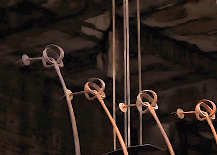 Fire damaged iron roses at Glasgow School of Art 