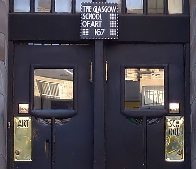 Renfrew Street entrance of Glasgow School of Art