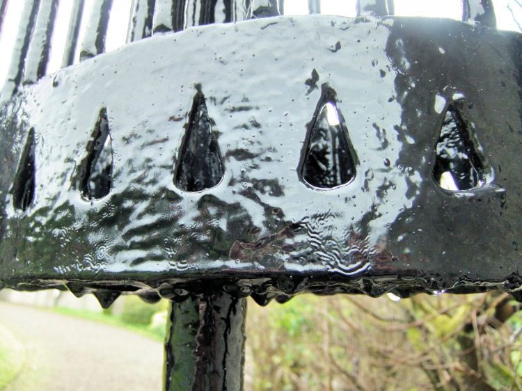Detail on ironwork at Hill House, Helensburgh