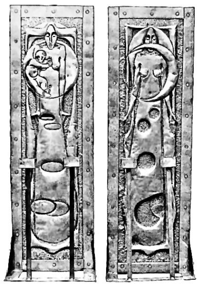 Brass sconces by Margaret and Frances Macdonald