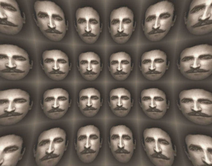 Mackhead multiple images created by Gerald Blaikie