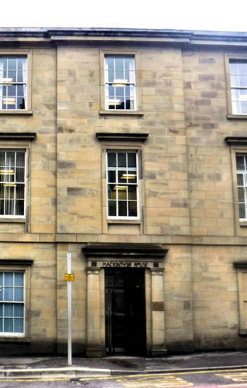 Entrance to the Mackintosh home at 120 Mains Street (now Blythswood Street)