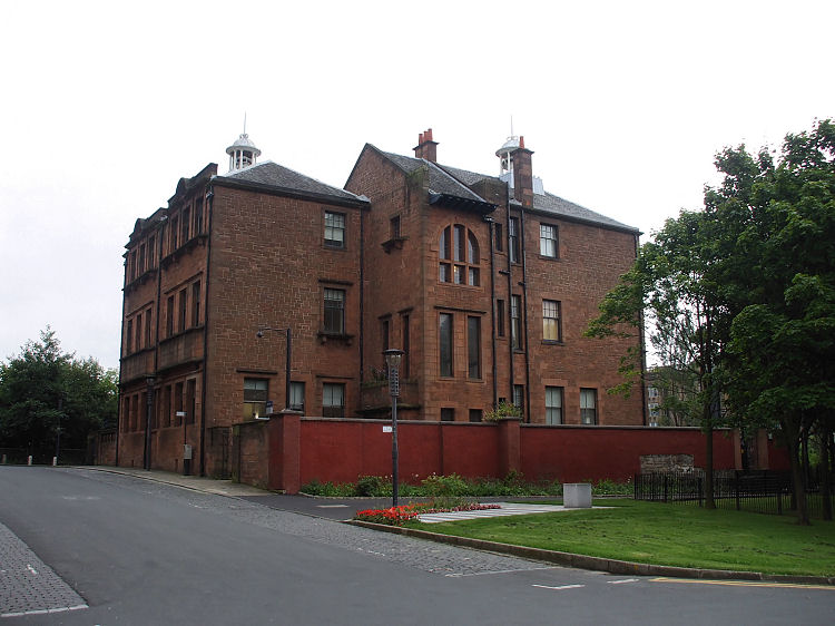 View of west fa�ade of Martyrs School from Parson Street