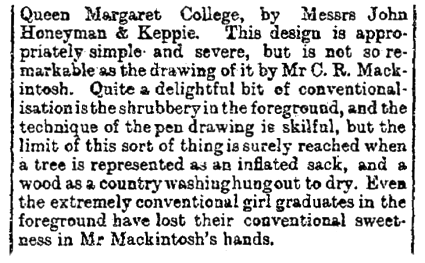 Extract from Glasgow Herald, 11th April 1895 re Queen Margaret College