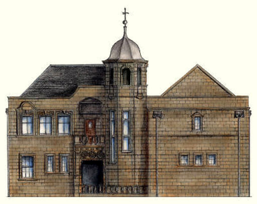 Elevation of Medical Shool, Queen Margaret College, Glasgow