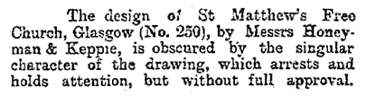 Extract from Glasgow Herald, 2nd April 1898 re Queens Cross Church, Glasgow