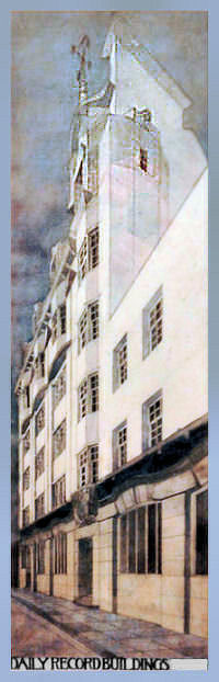 Perspective view of Daily Record Building, Renfield Lane