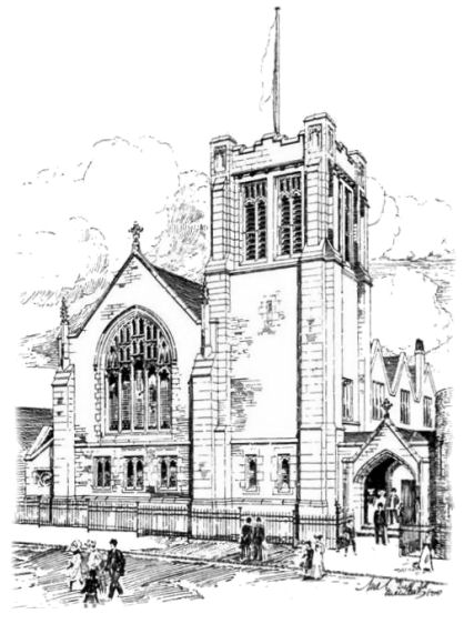 Sketch of Ruchill Free Church, Glasgow, 1906