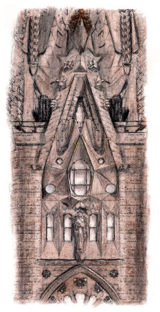 Modern stonework at Sagrada Familia, Barcelona