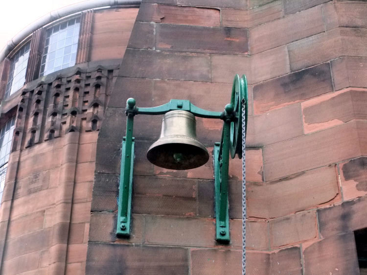 Bell in playground of Scotland Street School