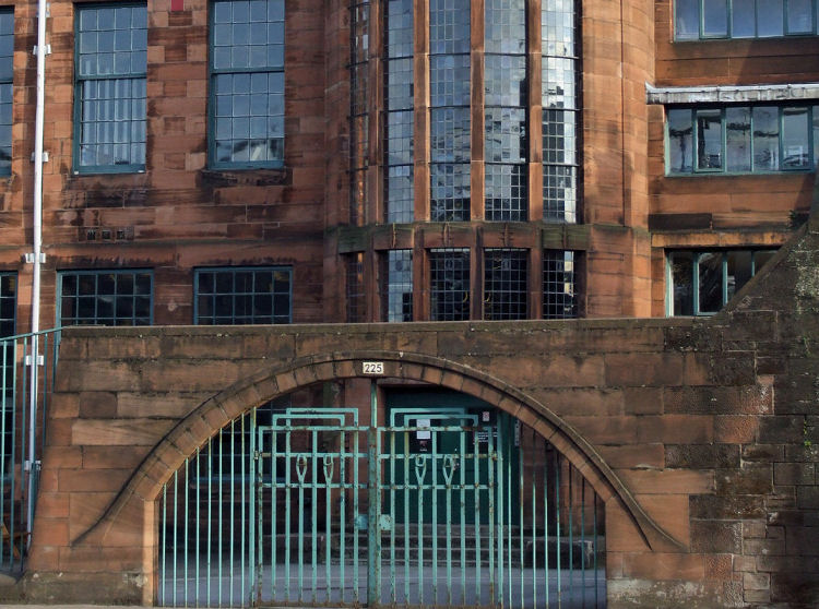 Gate at boys entrance to Scotland Street School
