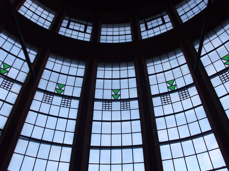 Looking up stair-tower at Scotland Street School