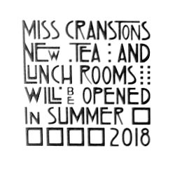 Sign at Willow Tea Rooms 'Opening in  Summer 2018'
